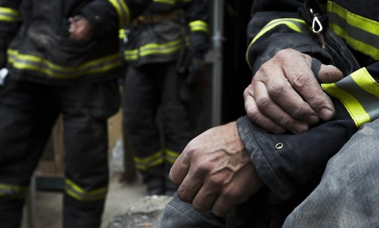 Firefighters hands